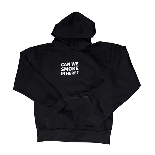 Can We Smoke In Here? Oversized Black Hoody